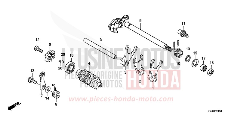 GEARSHIFT DRUM for CBR250R ABS BLACK (NH1) from 2013